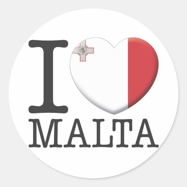 Malta Classic Round Sticker (Front)