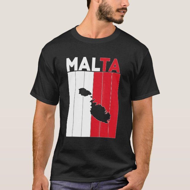 Malta Country Borders T-Shirt (Front)