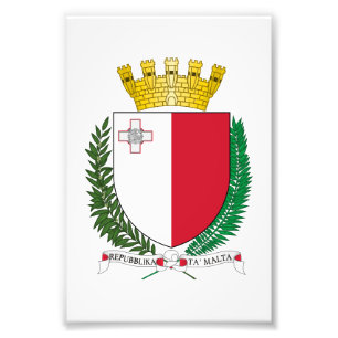 Malta country coat arms symbol emblem flag photo print