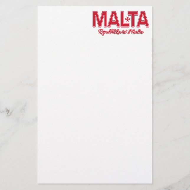 MALTA custom stationary Stationery (Front)