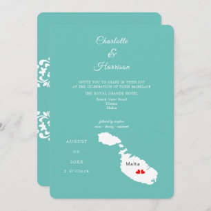 Malta Destination Wedding Invitation