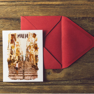 Malta European Island Architecture Postcard