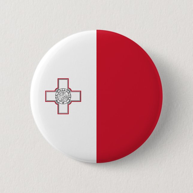 Malta Flag 6 Cm Round Badge (Front)