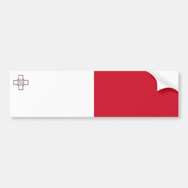 Malta Flag Bumper Sticker (Front)