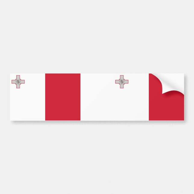 Malta Flag Bumper Sticker (Front)