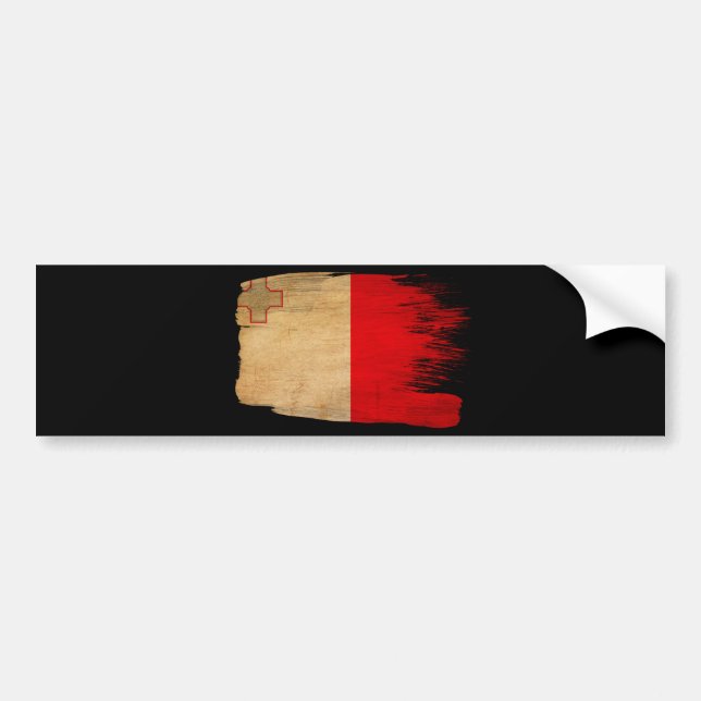 Malta Flag Bumper Sticker (Front)