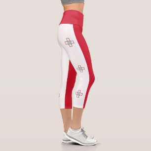 Malta Flag Capri Leggings