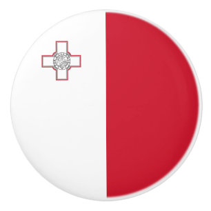 Malta Flag Ceramic Knob