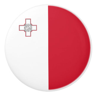 Malta Flag Ceramic Knob