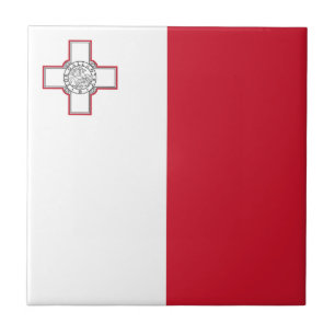 Malta Flag Ceramic Tile