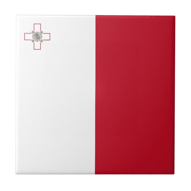 Malta flag ceramic tile (Front)