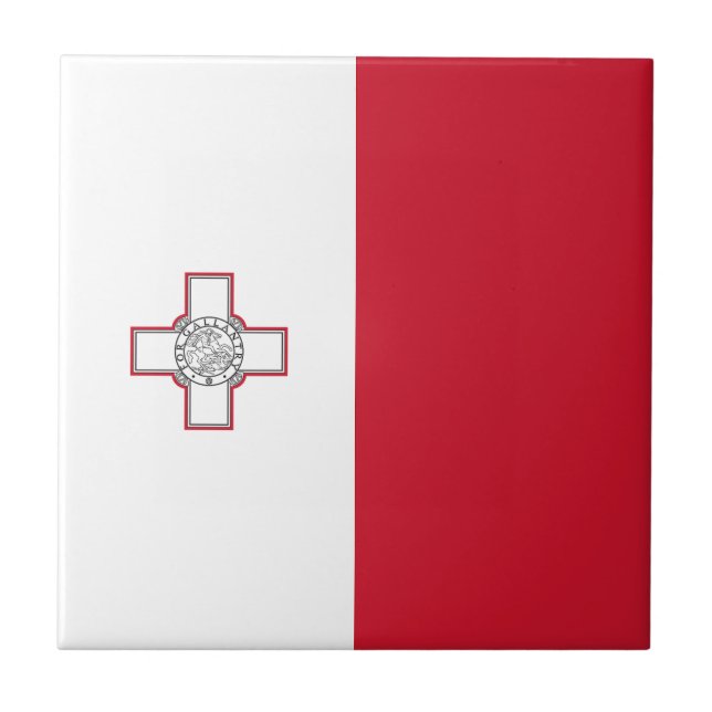 Malta Flag Ceramic Tile (Front)