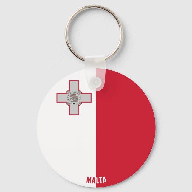 Malta Flag Charming Patriotic Key Ring (Front)