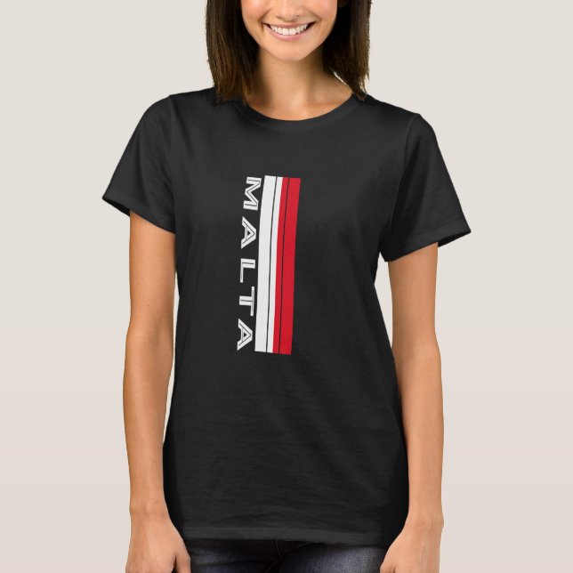 Malta Flag Colours T-Shirt (Front)