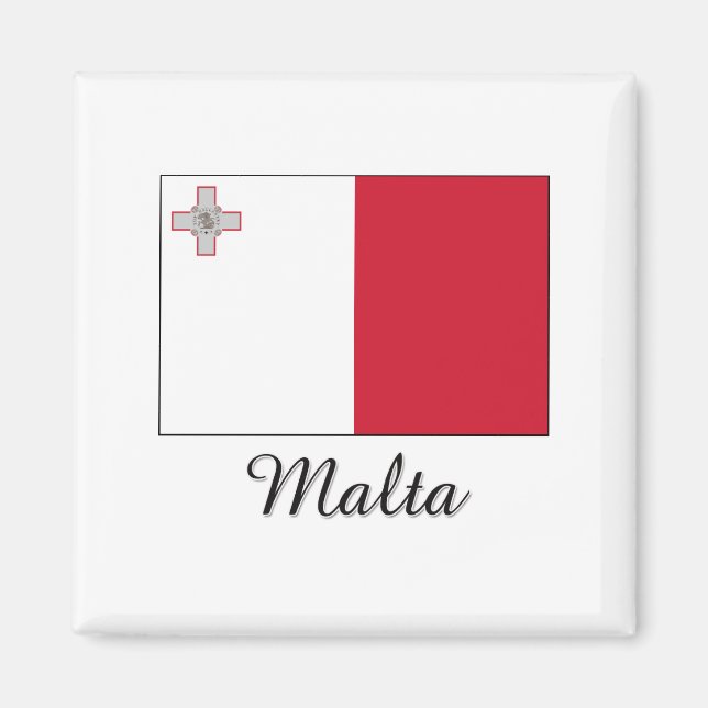 Malta Flag Design Magnet (Front)