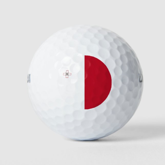 Malta flag golf balls (Front)