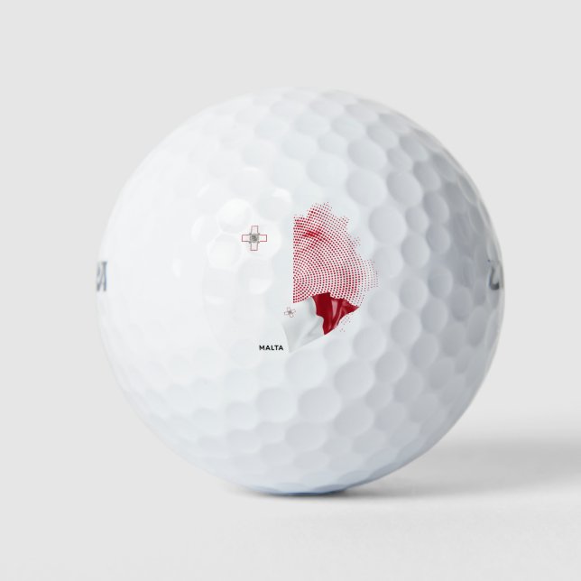 Malta flag golf balls (Front)