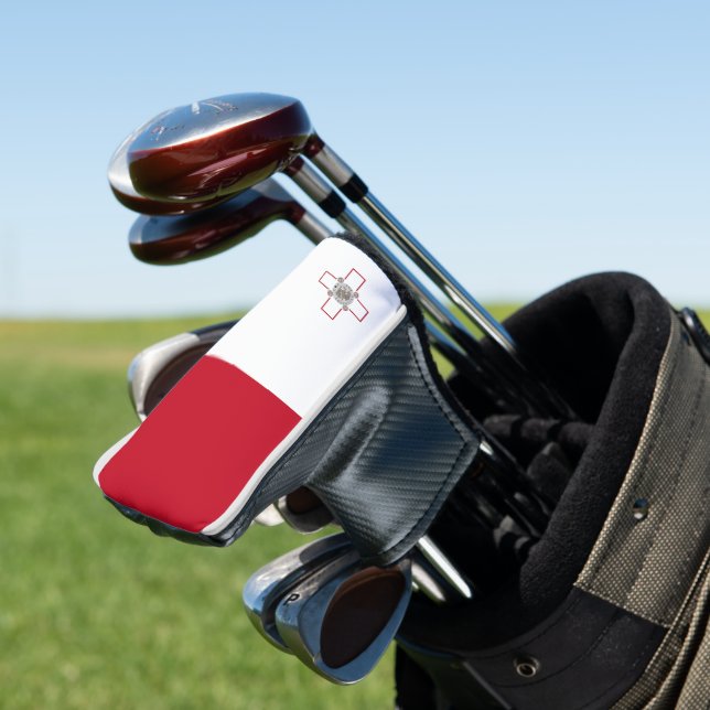Malta flag golf head cover (In Situ)