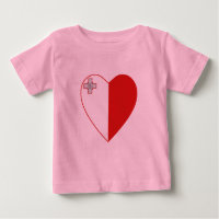 Malta Flag Heart T-Shirt