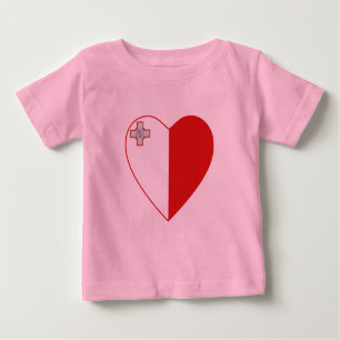 Malta Flag Heart T-Shirt