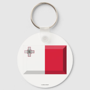 Malta Flag Jewel Key Ring