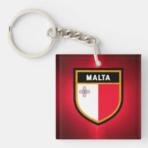 Malta Flag Key Ring