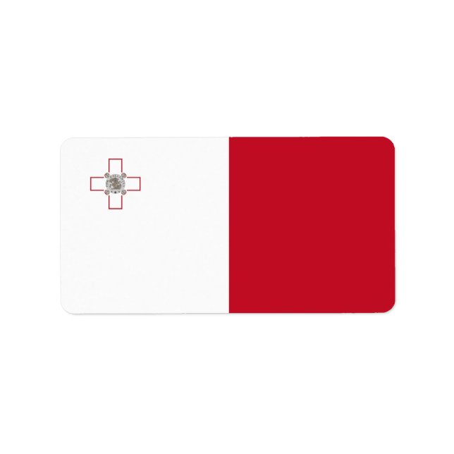 Malta flag label (Front)
