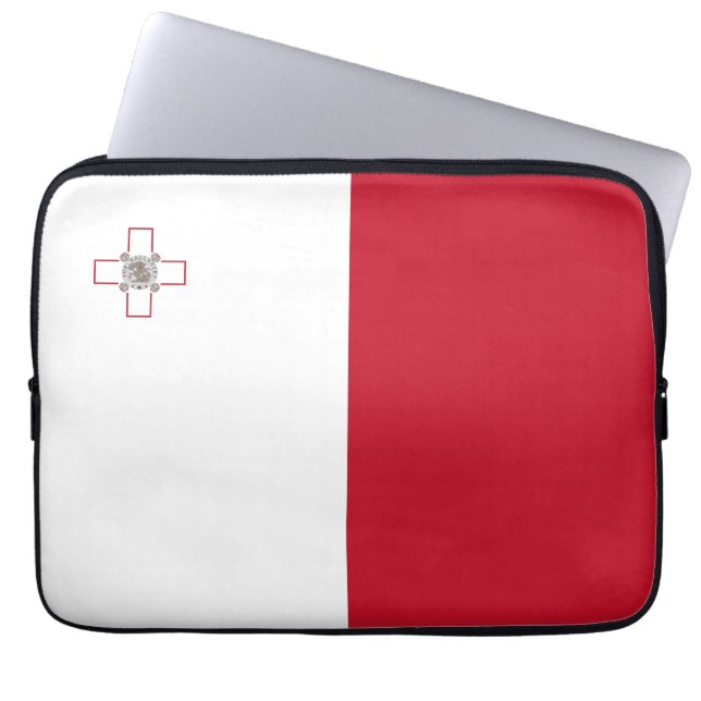 Malta flag laptop sleeve (Front)