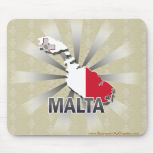 Malta Flag Map 2.0 Mouse Pad
