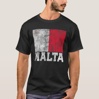 Malta Flag National Pride Roots Country Family Nat T-Shirt