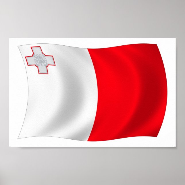 Malta Flag Poster Print (Front)