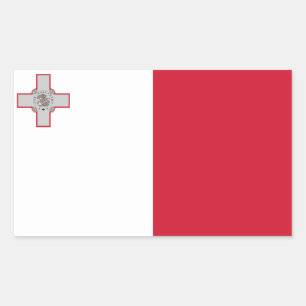 Malta flag rectangular sticker