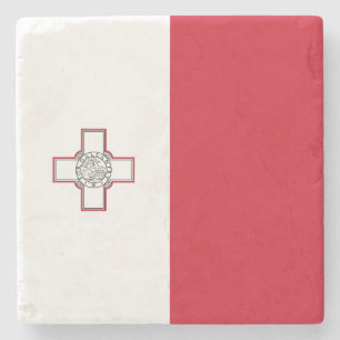 Malta Flag Stone Coaster