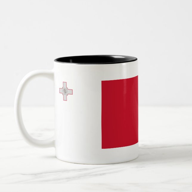 Malta Flag Two-Tone Coffee Mug (Left)