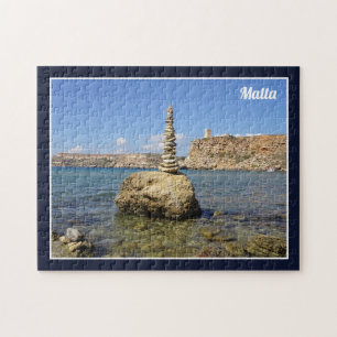 Malta Għajn Tuffieħa Bay Mediterranean Sea Shore Jigsaw Puzzle