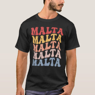 Malta Groovy Retro Maltese T-Shirt
