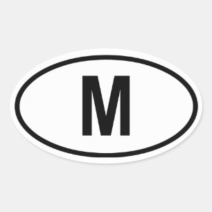 Malta "M" Oval Sticker