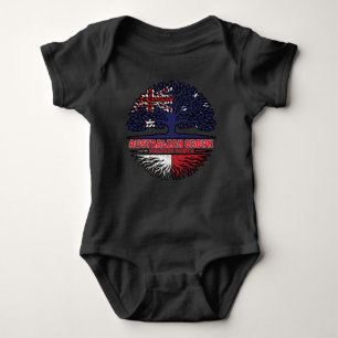 Malta Maltese Australian Australia Tree Roots Flag Baby Bodysuit