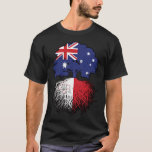 Malta Maltese Australian Australia Tree Roots Flag T-Shirt<br><div class="desc">Show your pride in your Maltese heritage and Australian identity. Your nationality is binational or one of your parents is from Malta or Australia? Show your roots.</div>