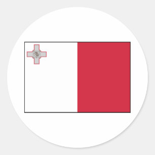 Malta – Maltese Flag Classic Round Sticker