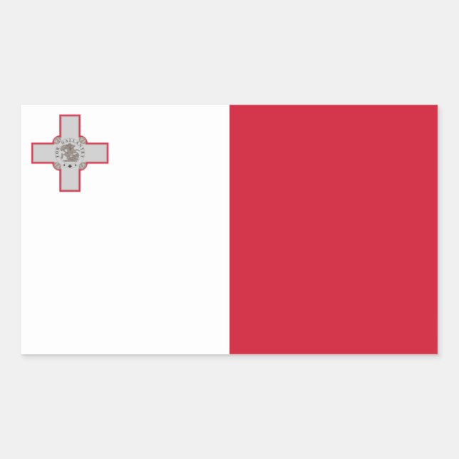 Malta/Maltese Flag Rectangular Sticker (Front)