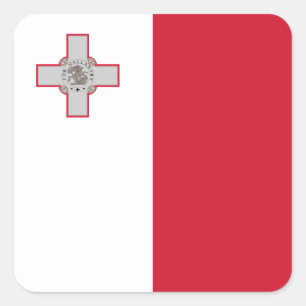 Malta (Maltese) Flag Square Sticker