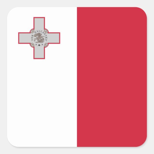 Malta (Maltese) Flag Square Sticker (Front)