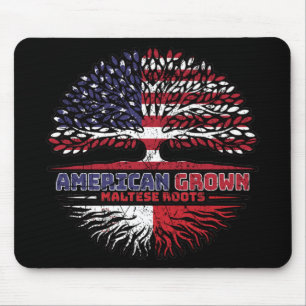 Malta Maltese US American USA United States Tree Mouse Pad