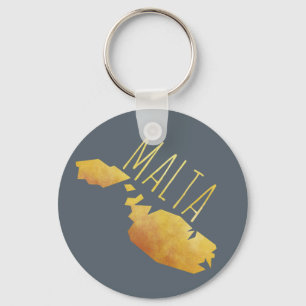 Malta Map Key Ring