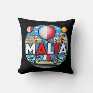 Malta Mediterranean Island Nation Cushion