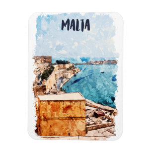 Malta Mediterranean Island View Magnet