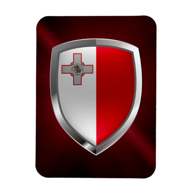Malta Metallic Emblem Magnet (Vertical)