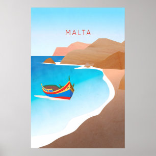 Malta Minimal Travel Poster