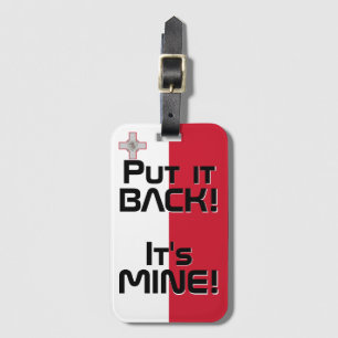 Malta National Flag Funny Patriotic Luggage Tag